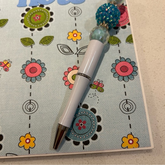 Handmade Small Legal Notepad Folio and Jeweled Pen Set - Picture 13 of 13